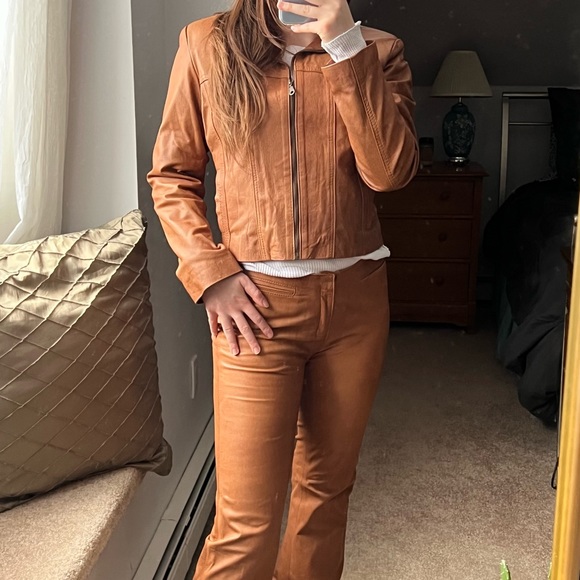 Vintage Brown Leather Matching Set - Picture 4 of 13